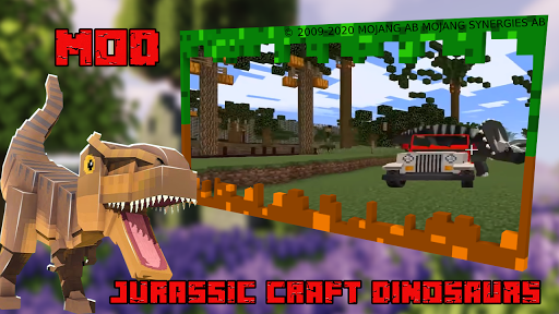 Jurassic craft dinosaurs mod - Gameplay image of android game