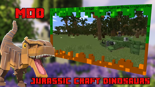 Jurassic craft dinosaurs mod - Gameplay image of android game