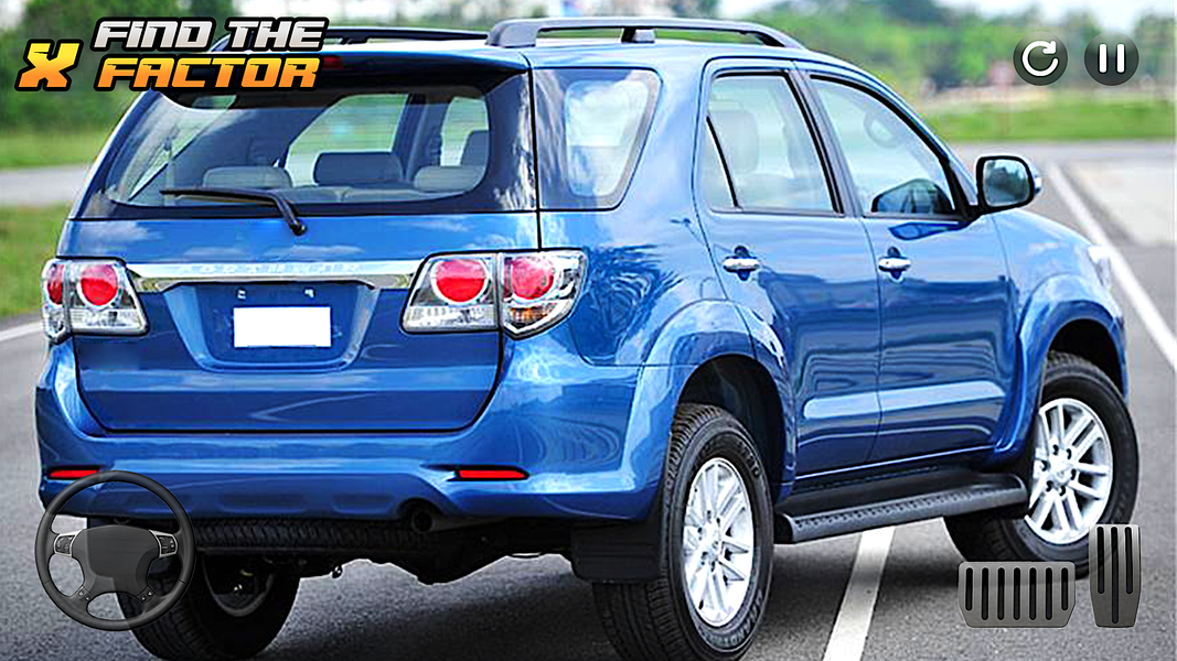 Fortuner Car Simulator Game 3D - Gameplay image of android game