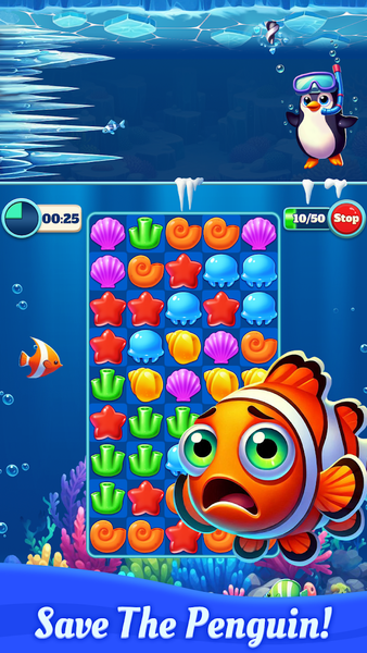 Ocean Kingdom - Match ۳ Games - عکس بازی موبایلی اندروید