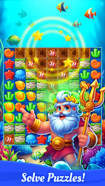 Ocean Kingdom - Match ۳ Games - عکس بازی موبایلی اندروید