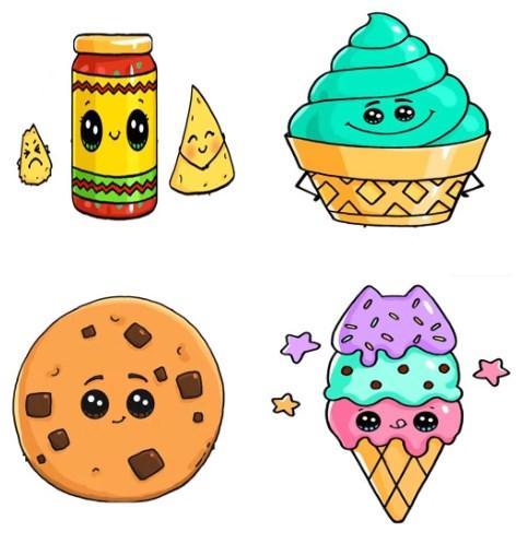 how to draw foods - عکس برنامه موبایلی اندروید