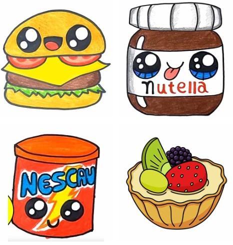 how to draw cute breakfast foo - عکس برنامه موبایلی اندروید