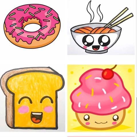 how to draw cute breakfast foo - عکس برنامه موبایلی اندروید