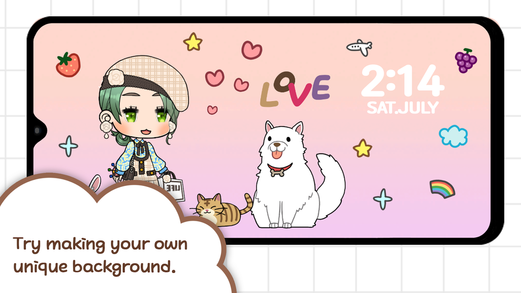 Character Life: Cute Dress up - Gameplay image of android game