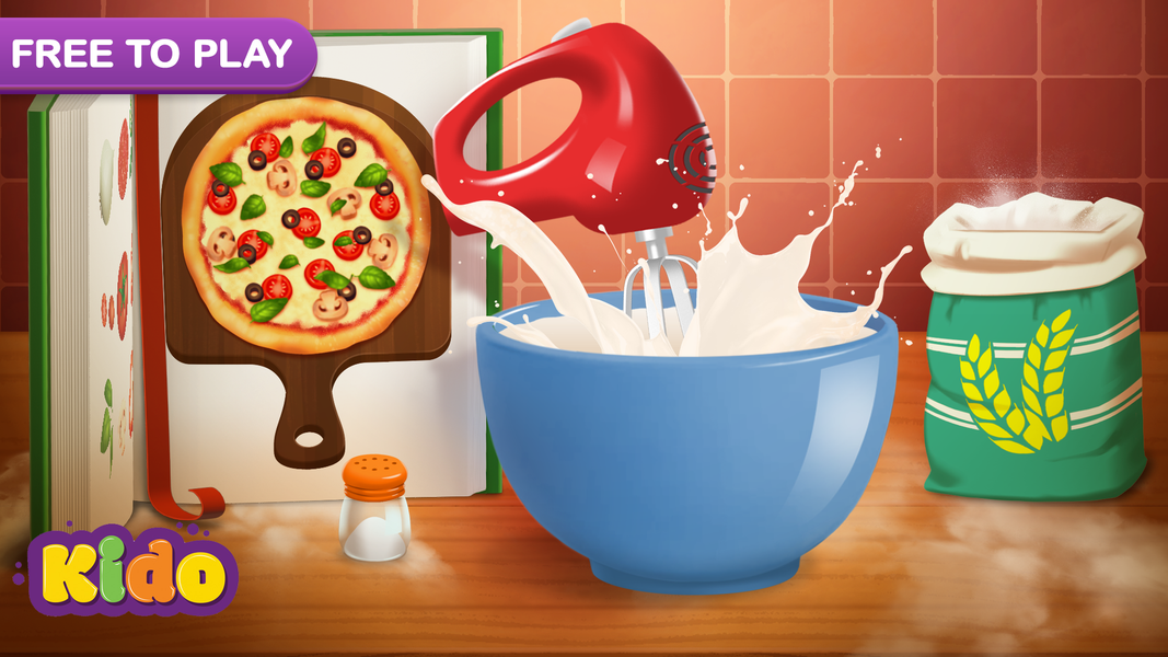 Pizza Baking Kids Games - Image screenshot of android app