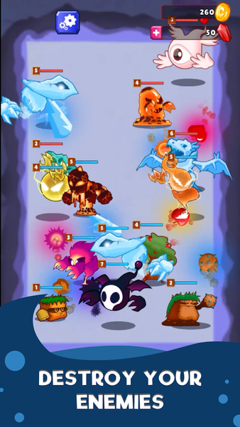 Elemental Monsters: Merge - Gameplay image of android game