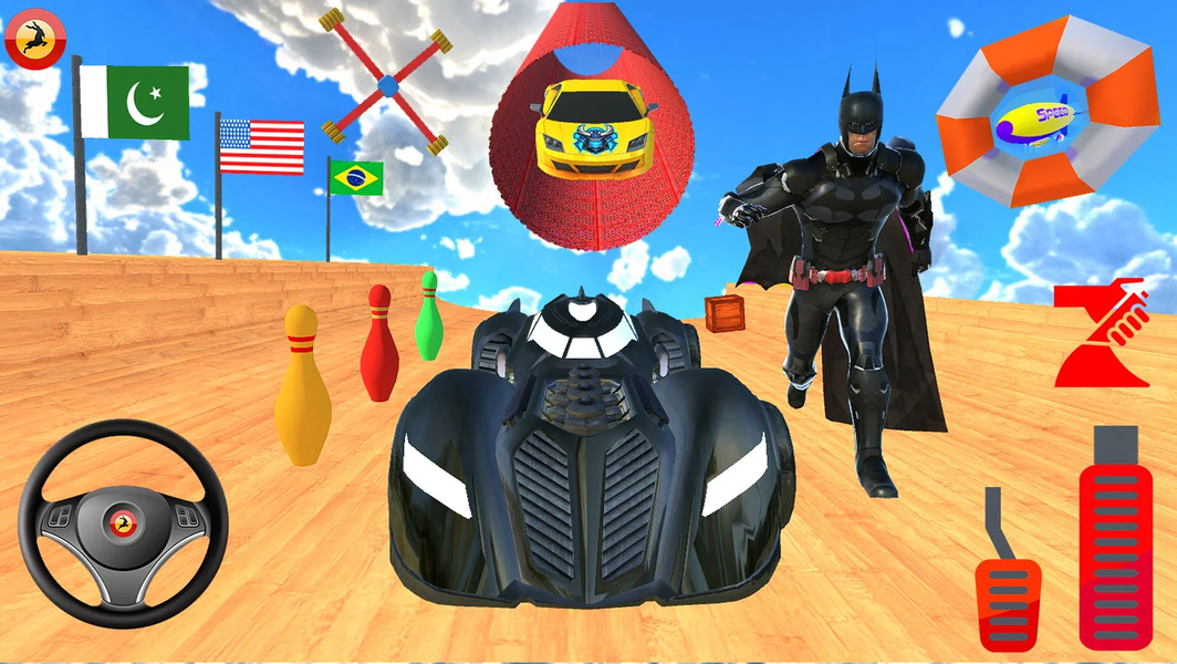 Omega Superhero Stunt Car Game - عکس بازی موبایلی اندروید