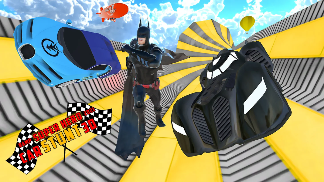 Omega Superhero Stunt Car Game - Gameplay image of android game
