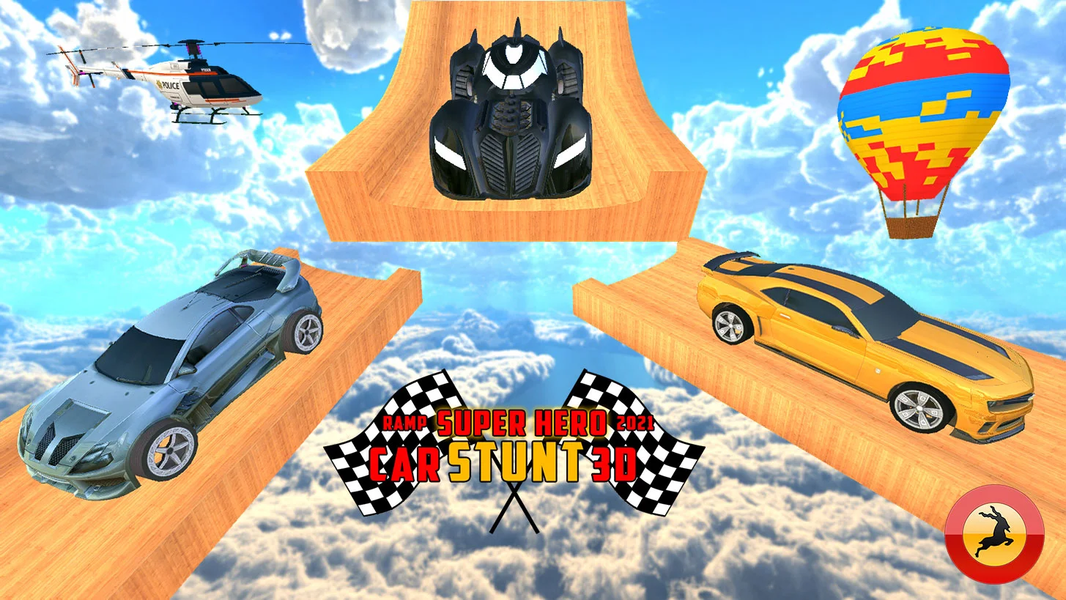 Omega Superhero Stunt Car Game - Gameplay image of android game