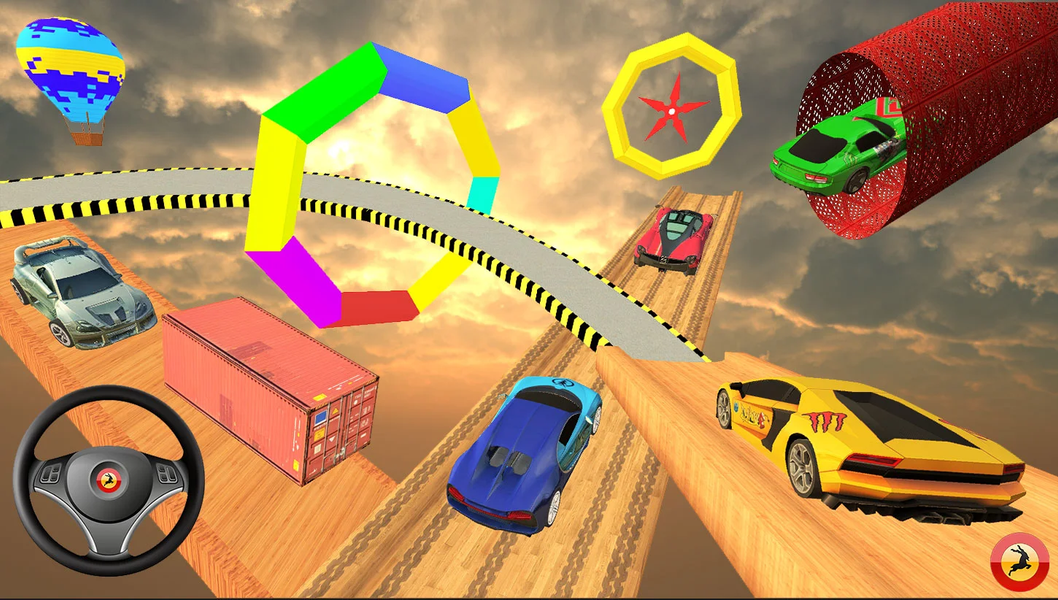 Omega Superhero Stunt Car Game - Gameplay image of android game