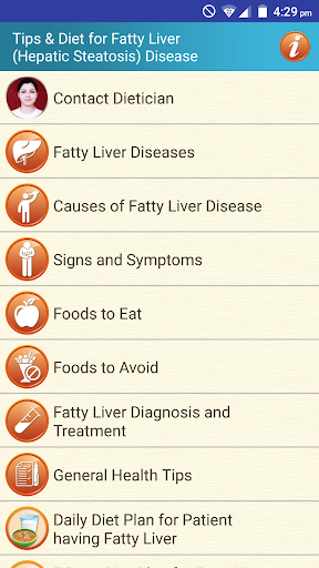 Fatty Liver Diet Healthy Foods - عکس برنامه موبایلی اندروید