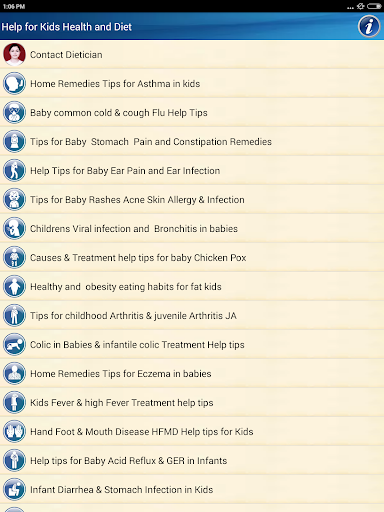 Kids Health and Diet Help - Image screenshot of android app