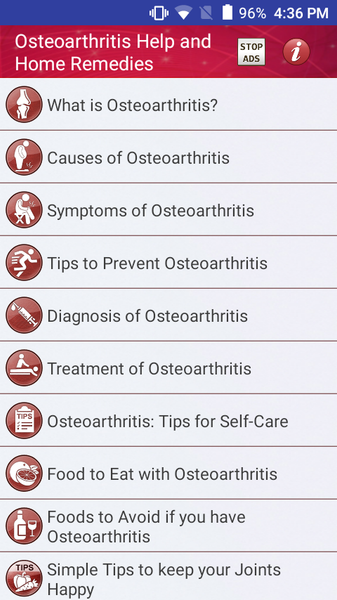 Joint Pain Osteoarthritis Help - Image screenshot of android app