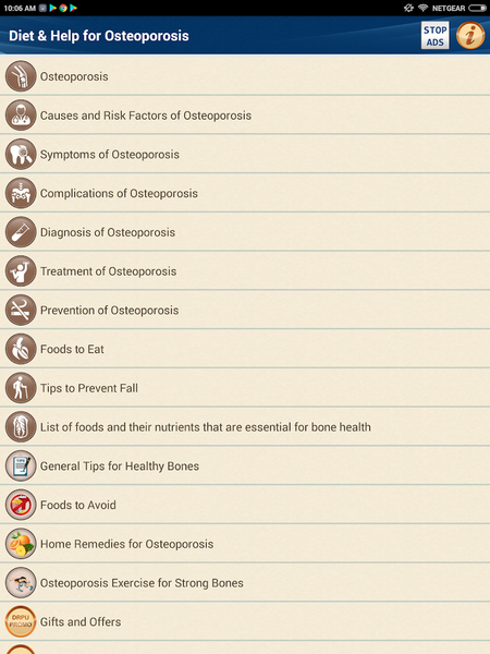 Osteoporosis Weak Bones Diet - Image screenshot of android app