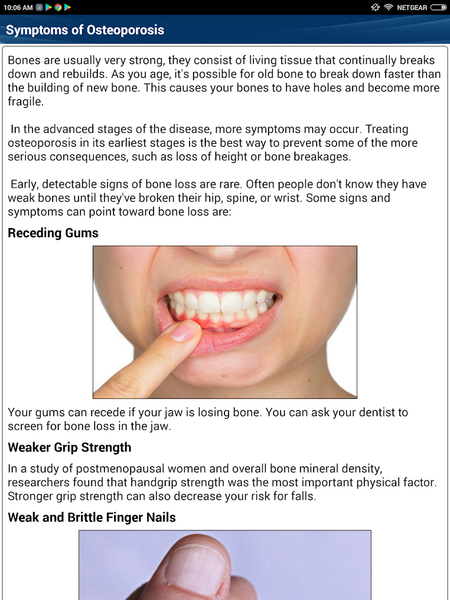 Osteoporosis Weak Bones Diet - Image screenshot of android app