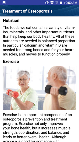 Osteoporosis Weak Bones Diet - Image screenshot of android app