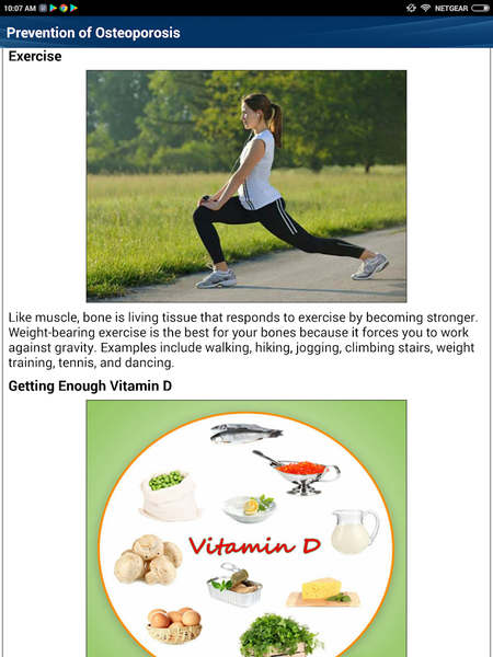 Osteoporosis Weak Bones Diet - Image screenshot of android app