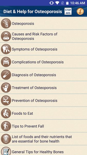 Osteoporosis Weak Bones Diet - عکس برنامه موبایلی اندروید