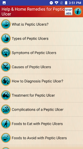 Peptic Ulcers Help & Diet Tips - Image screenshot of android app