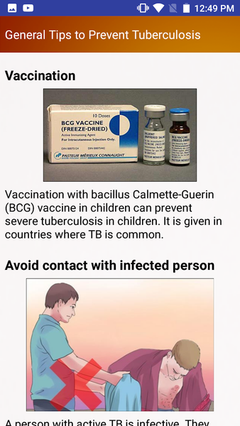 Tuberculosis TB Help & Diet - Image screenshot of android app