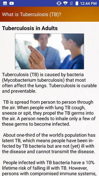 Tuberculosis TB Help & Diet - Image screenshot of android app