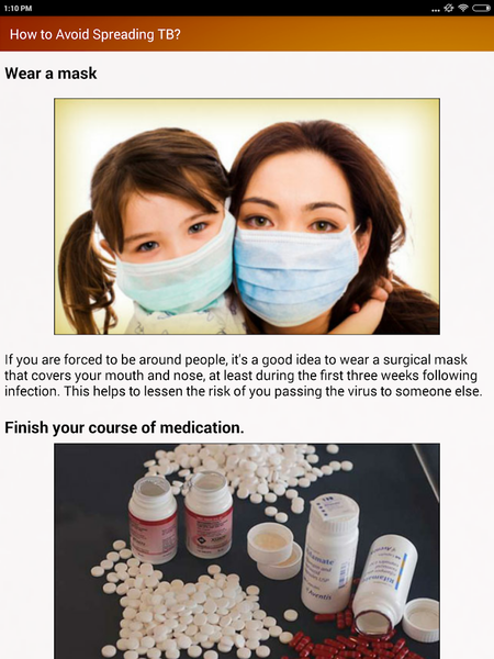 Tuberculosis TB Help & Diet - Image screenshot of android app