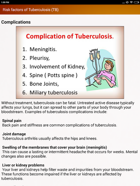 Tuberculosis TB Help & Diet - Image screenshot of android app