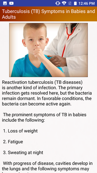 Tuberculosis TB Help & Diet - Image screenshot of android app