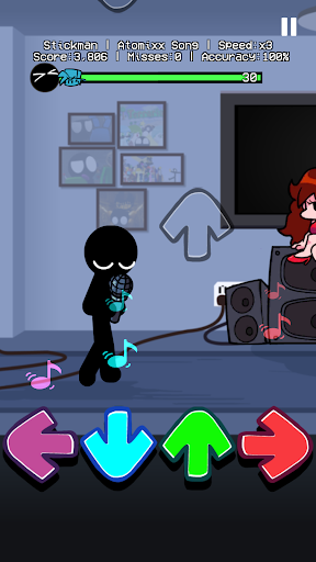 FNF Music Combat Stickman Mod - Image screenshot of android app