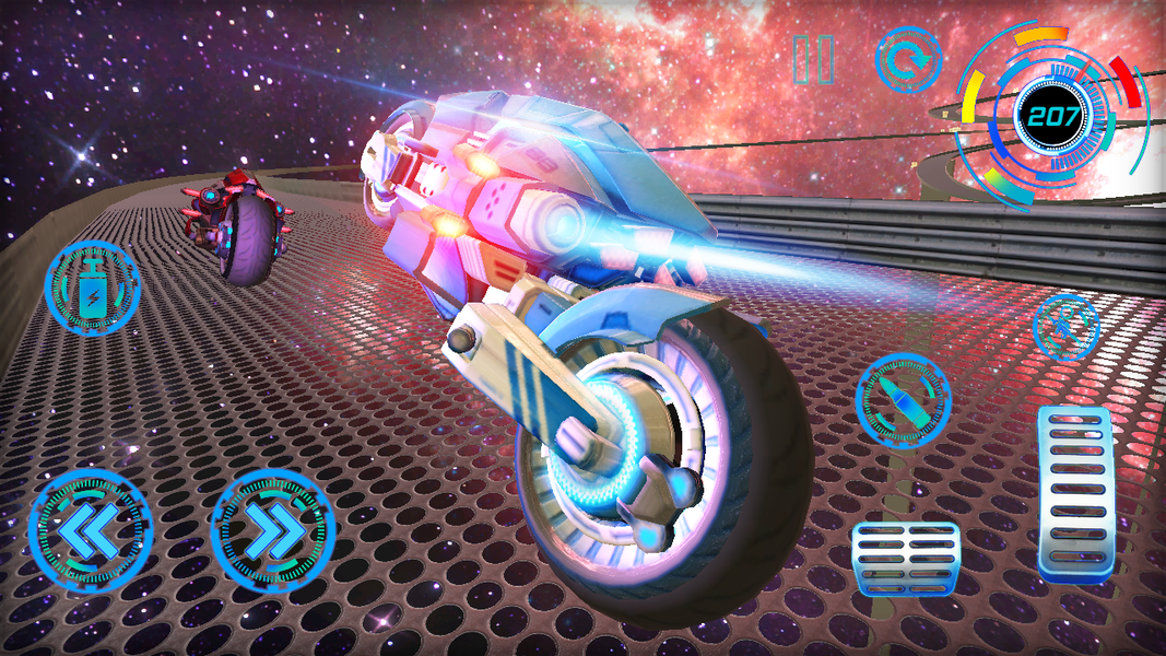 Space Bike Galaxy Race - Gameplay image of android game