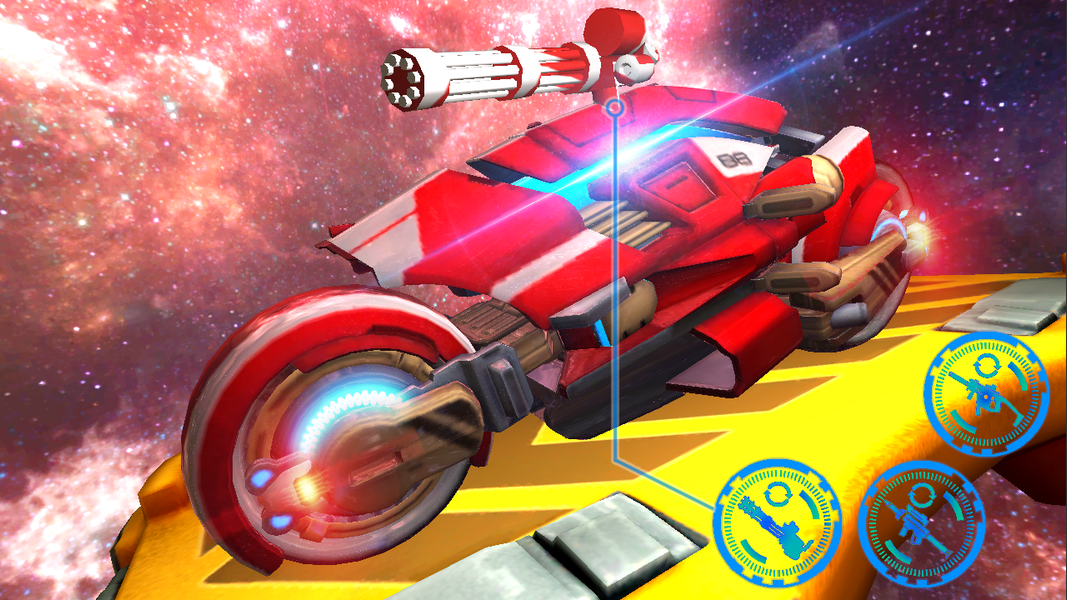 Space Bike Galaxy Race - Gameplay image of android game