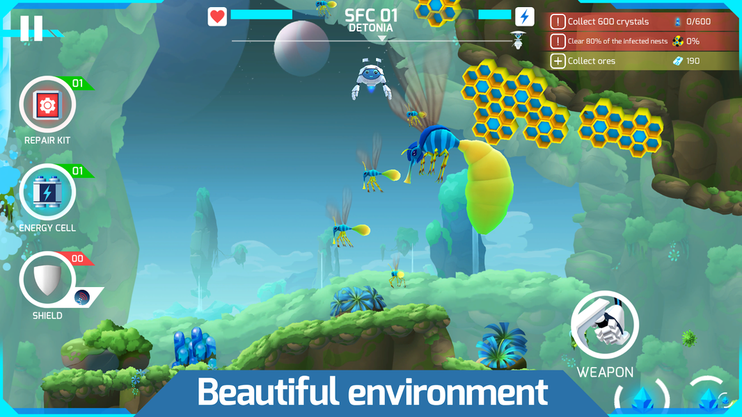 Mike the Planet Miner - Gameplay image of android game