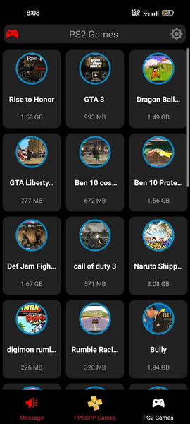 PSP PS2 Games - Image screenshot of android app