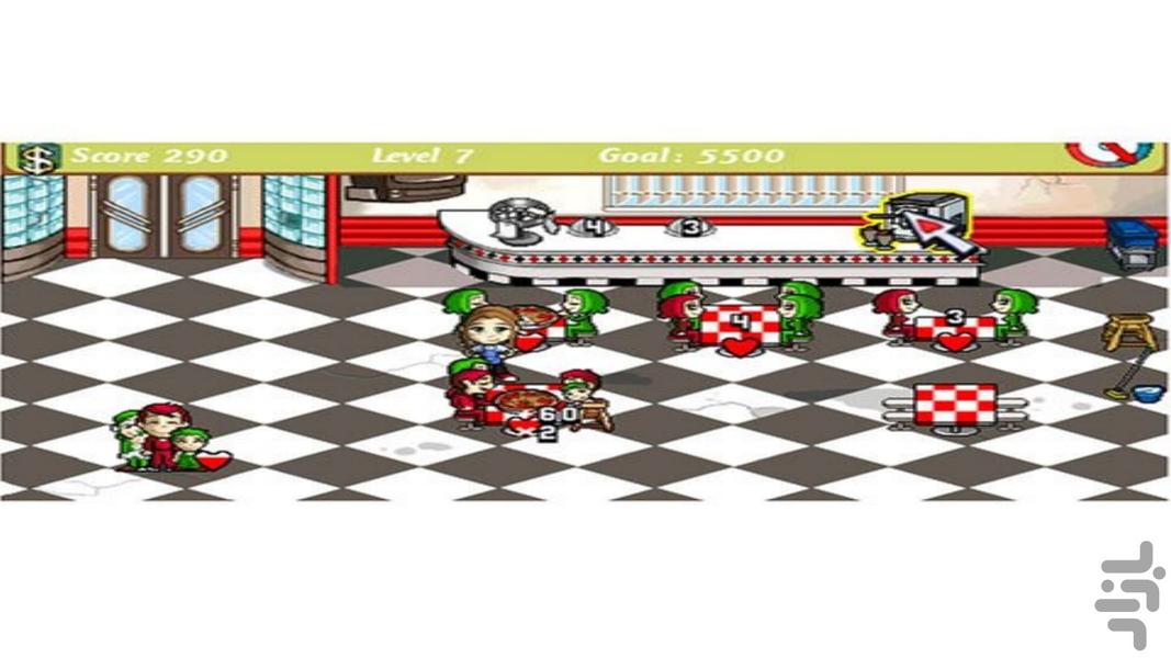 ‏Diner Dash: Sizzle &amp; Serve - Gameplay image of android game