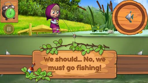 Masha and the Bear: Fishing - Gameplay image of android game