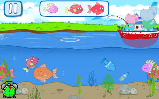 Fishing Hippo: Catch fish - Gameplay image of android game