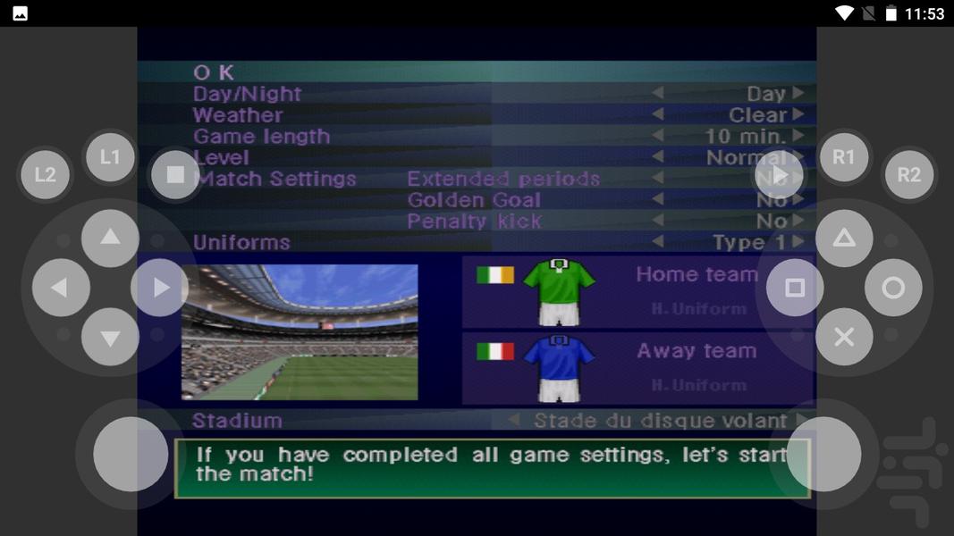 مدرن iss پرو فوتبال تمدرن - Gameplay image of android game