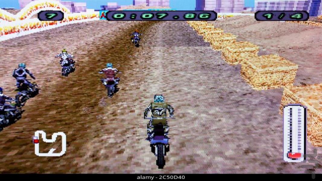 مدرن دیوانگی مانیا موتور کراس 2 - Gameplay image of android game