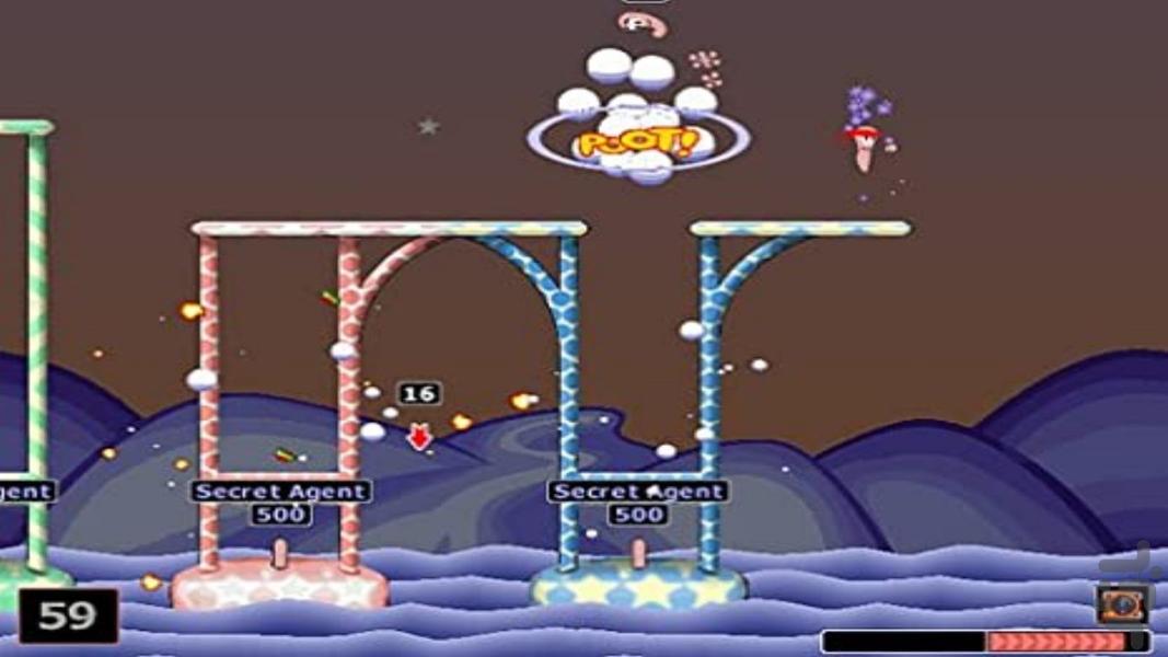 ‏Worms World Party - Gameplay image of android game