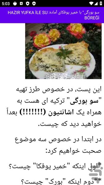 آموزش های غذای ترکیه ای - عکس برنامه موبایلی اندروید