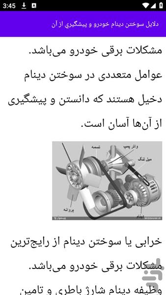 آموزش های سرویس دینام و استارت خودر - عکس برنامه موبایلی اندروید