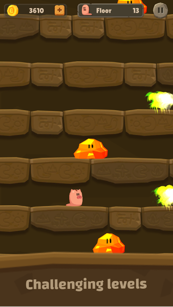 Worm Bounce - worms jump king - Gameplay image of android game