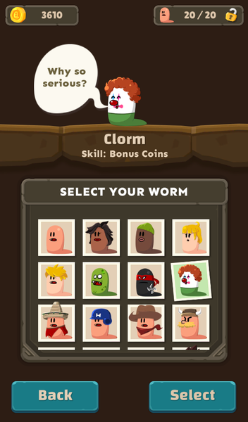 Worm Bounce - worms jump king - Gameplay image of android game
