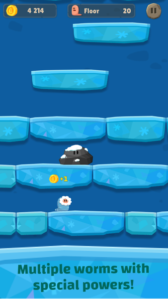 Worm Bounce - worms jump king - Gameplay image of android game
