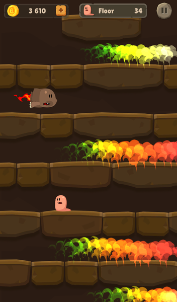 Worm Bounce - worms jump king - Gameplay image of android game