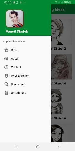 Pencil Sketch Drawing Ideas - Image screenshot of android app