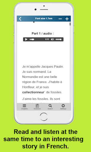 Easy French Stories, Le Pendentif, Sample - Image screenshot of android app