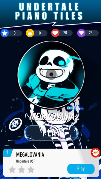 Piano Tiles: Megalovania Under - Gameplay image of android game