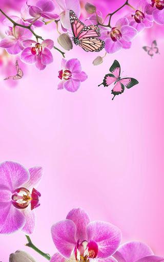 Pink Flowers Live Wallpaper - Image screenshot of android app